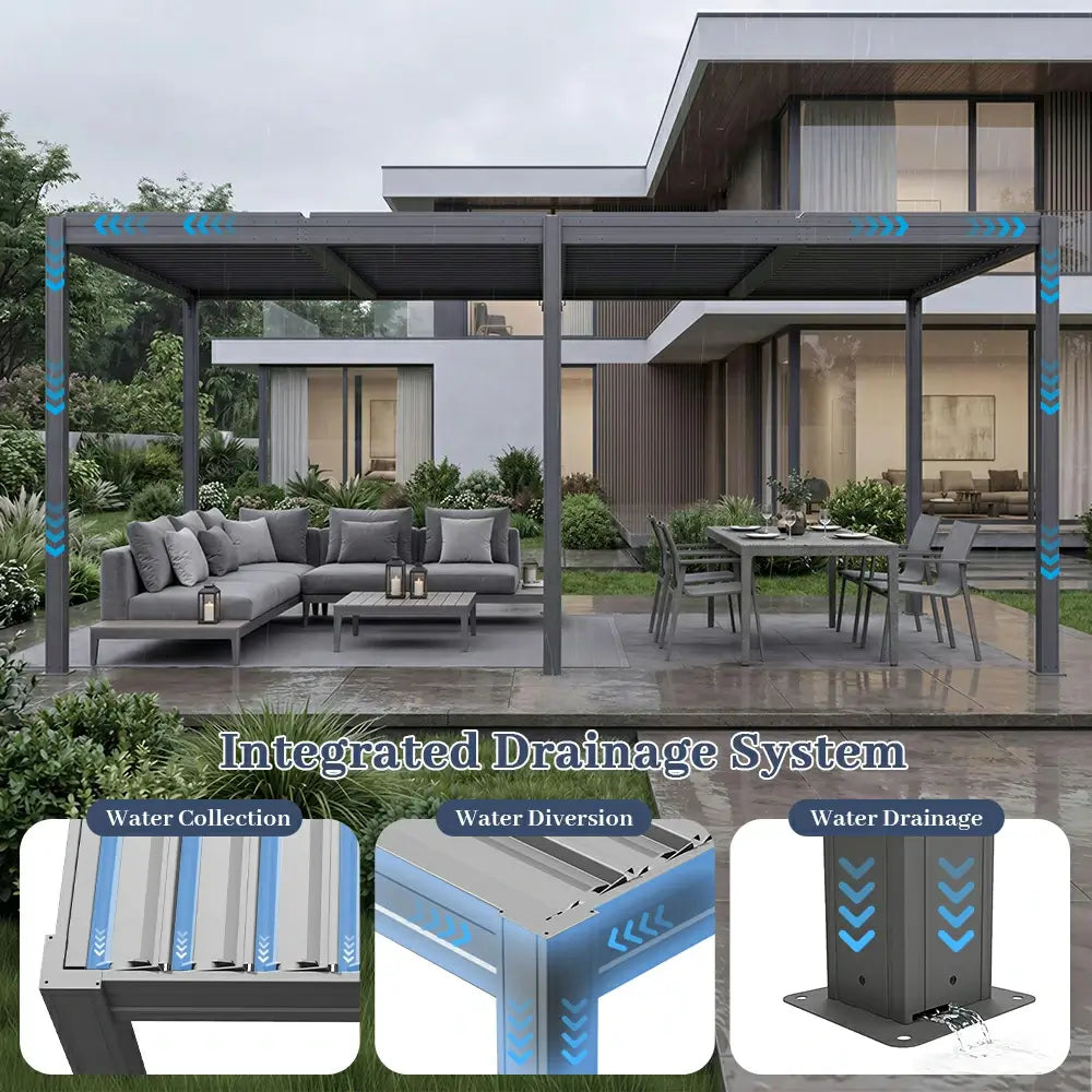 domi louvered pergola#size_12'x24'-New