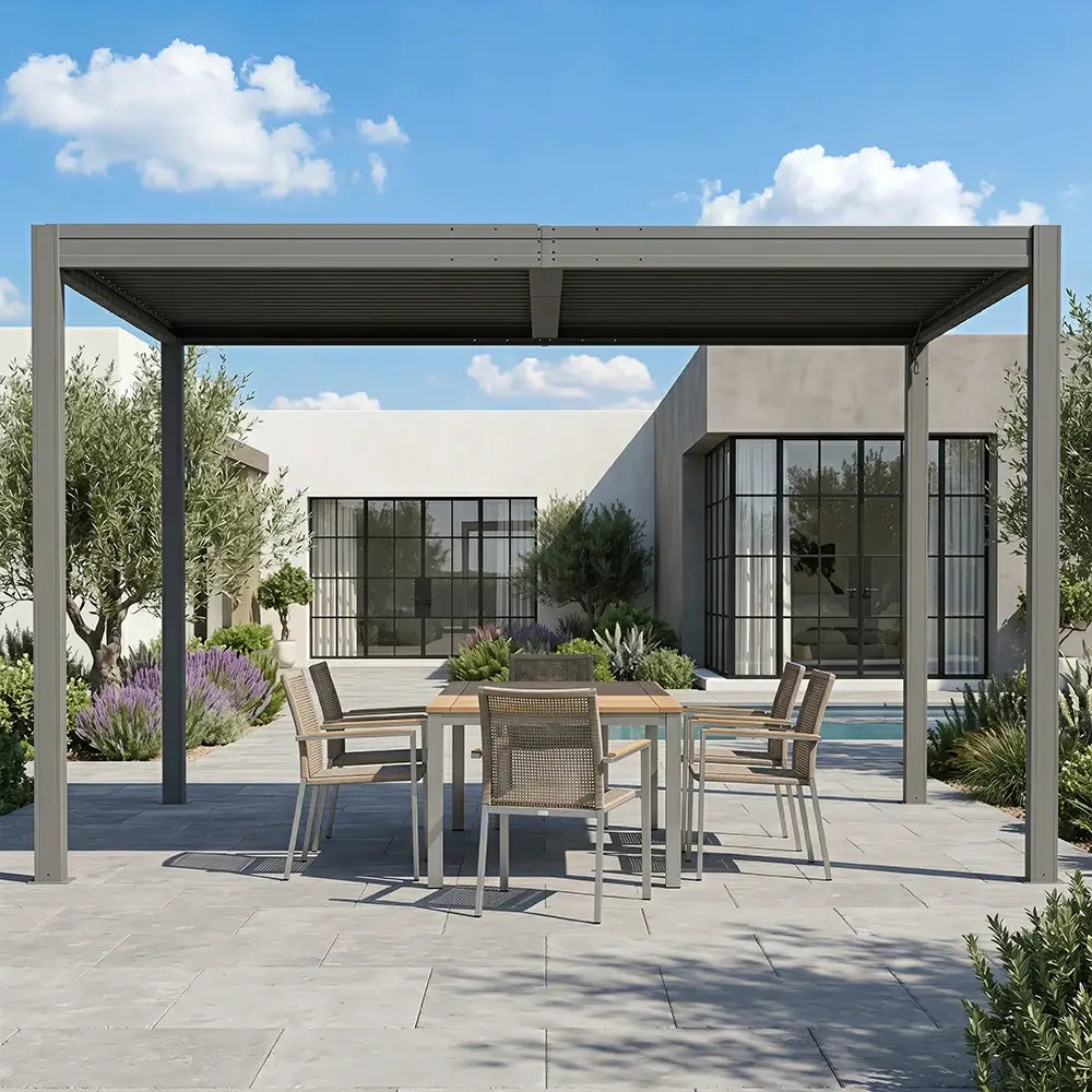 domi louvered pergola#size_13'x13'-New