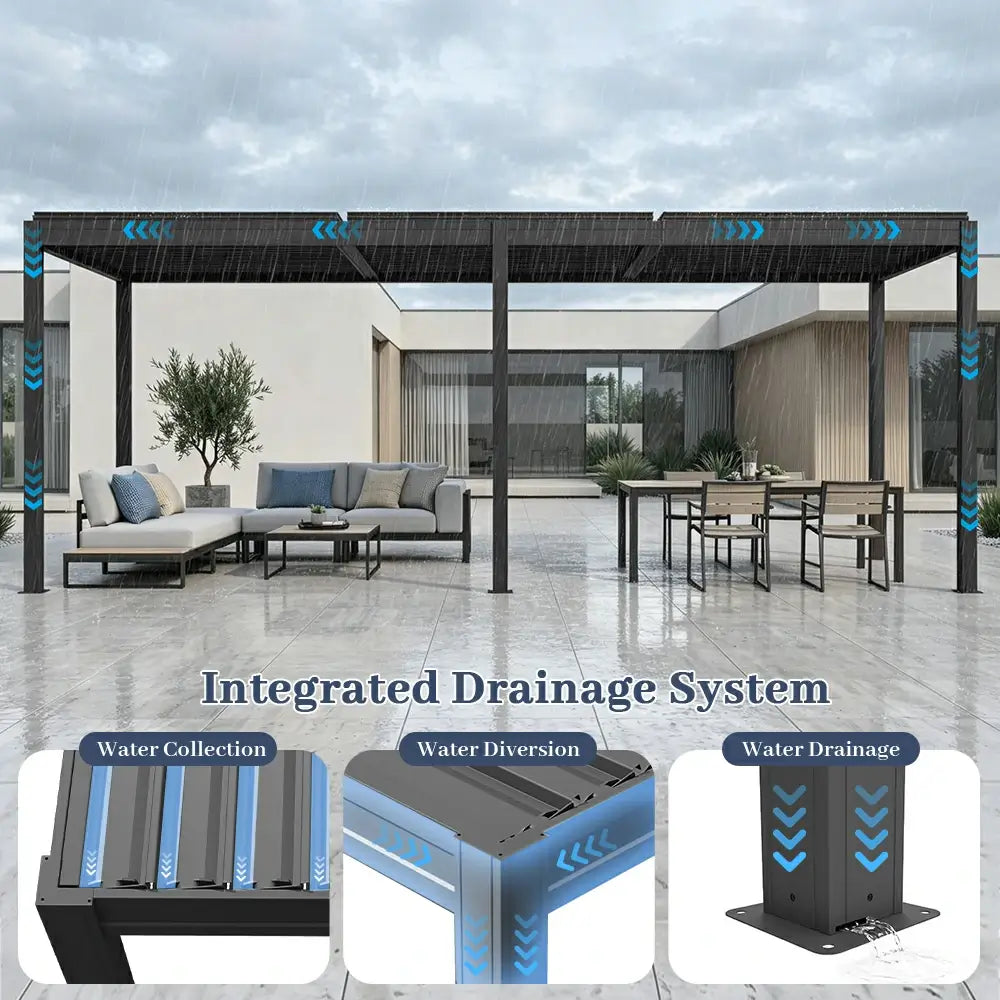 domi louvered pergola#size_14'x20'-New