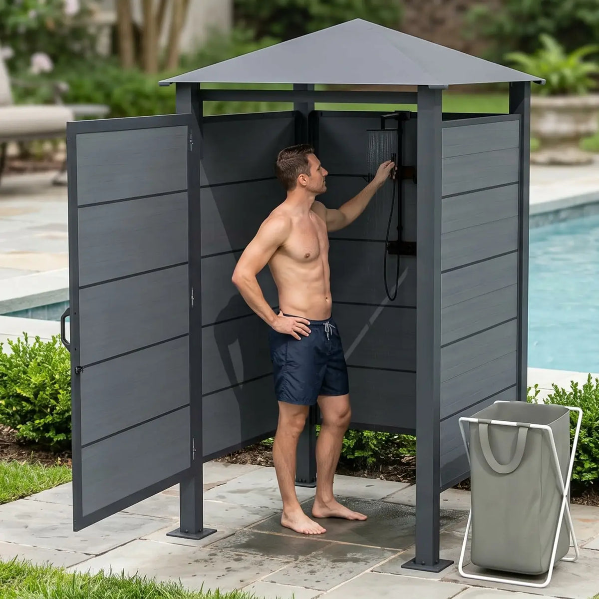domi outdoor shower enclosure#Color_gray