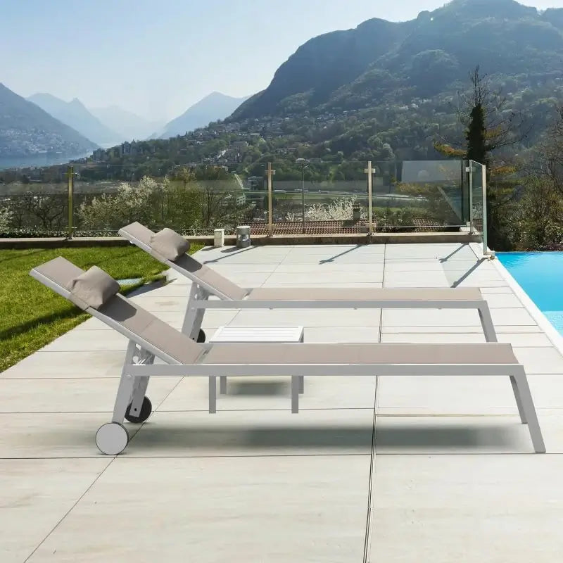 Domi Paded Chaise Lounge#Color_Khaki