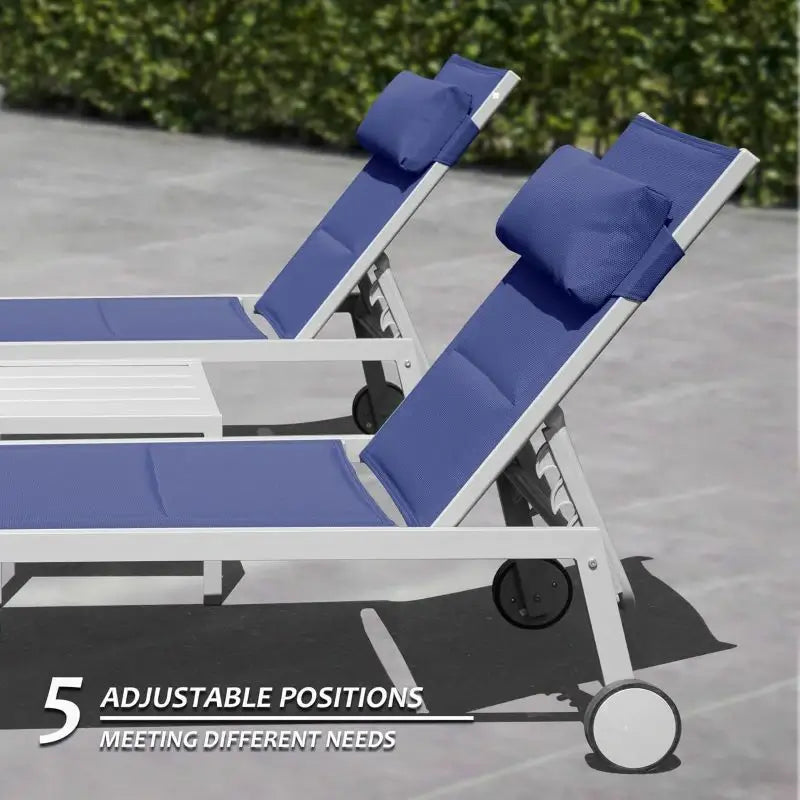 Domi Paded Chaise Lounge#Color_Navy Blue