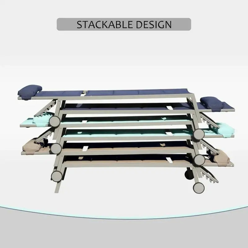 Domi Paded Chaise Lounge#Color_Navy Blue