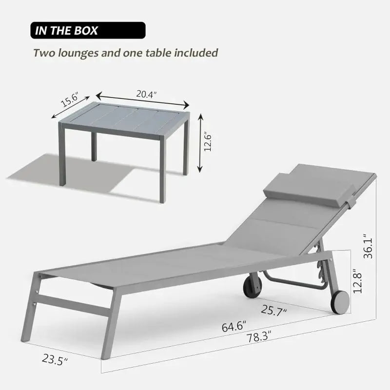 Domi Paded Chaise Lounge#Color_Gray