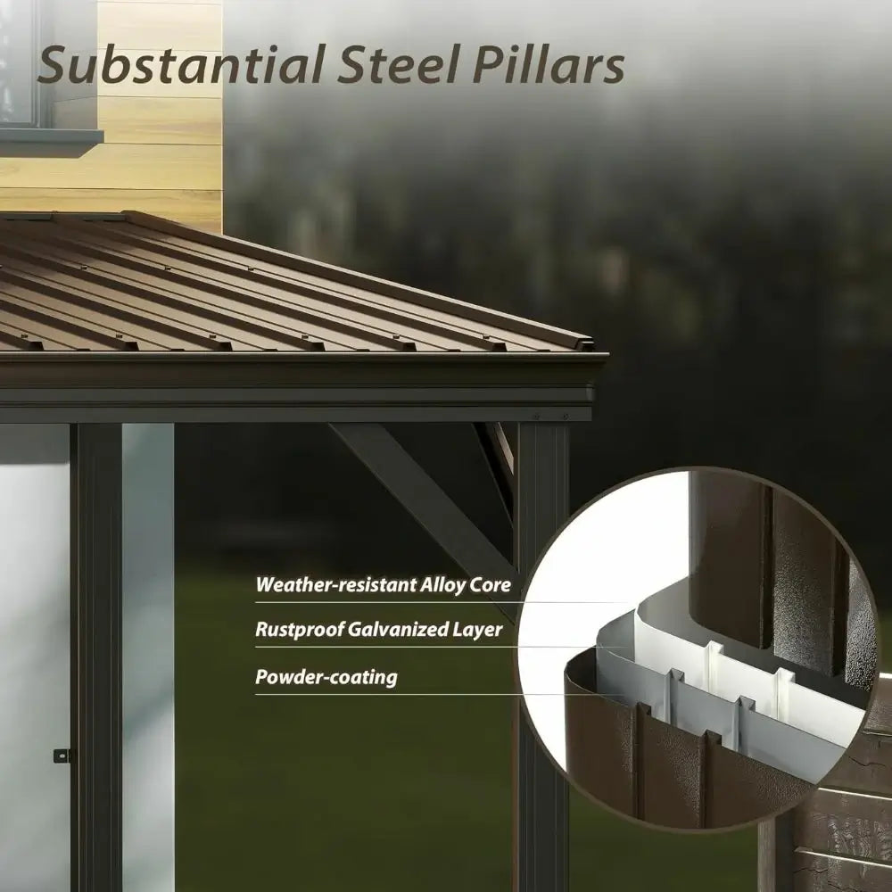 Domi wall mounted gazebo#size_8'x5'