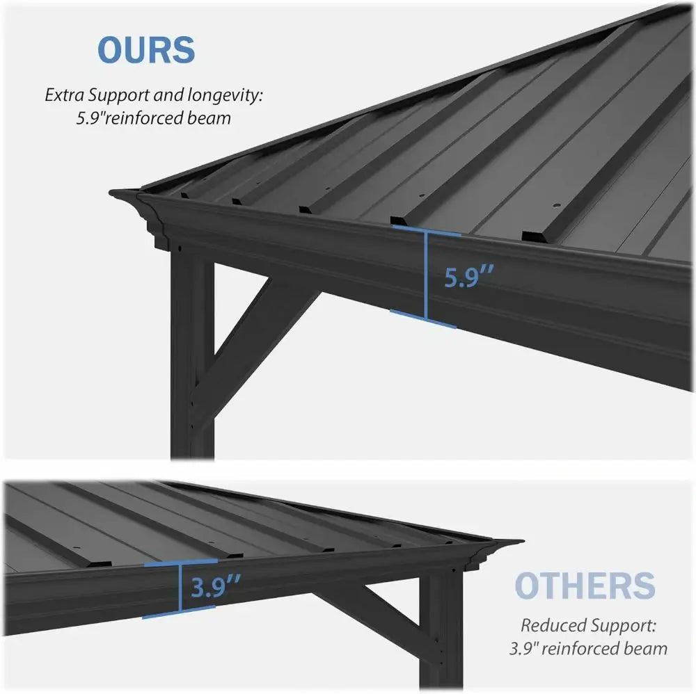 Domi outdoor living Hardtop gazebo#size_12'x24'