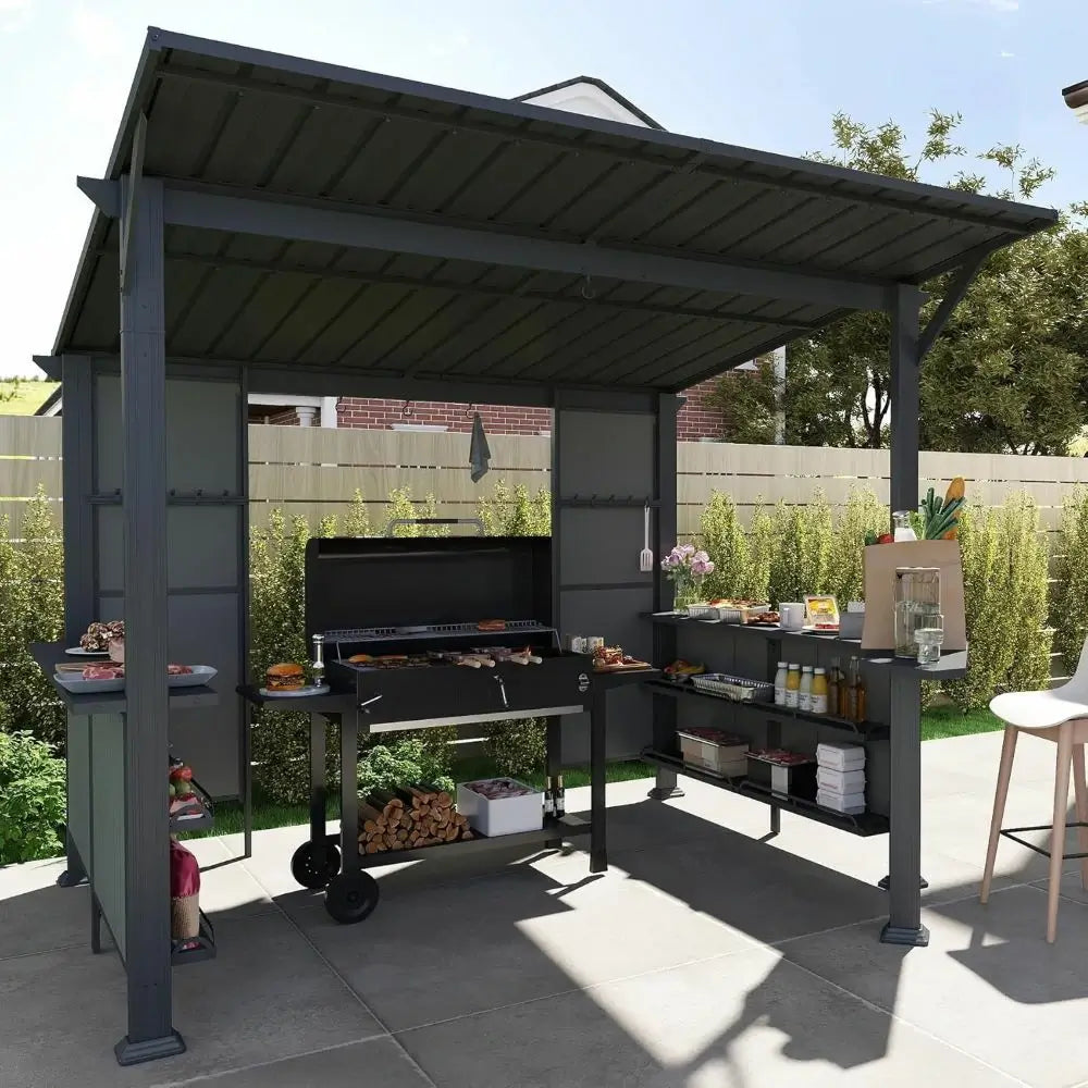domi 9x10ft grill gazebo#color_gray