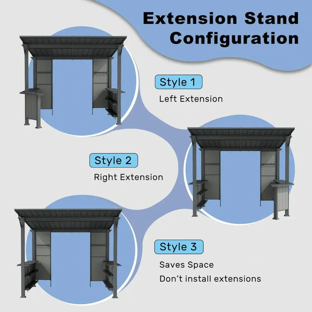 domi 9x10ft grill gazebo#color_gray