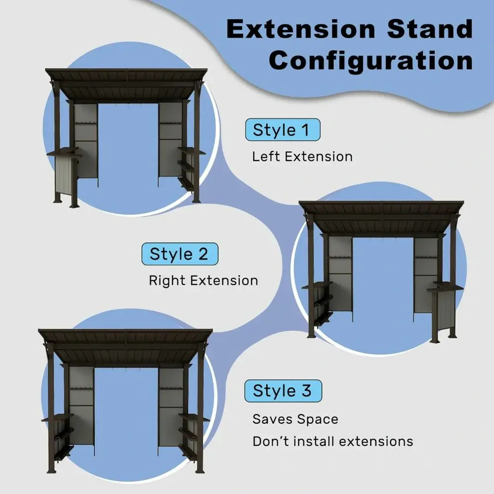 domi 9x10ft grill gazebo#color_brown