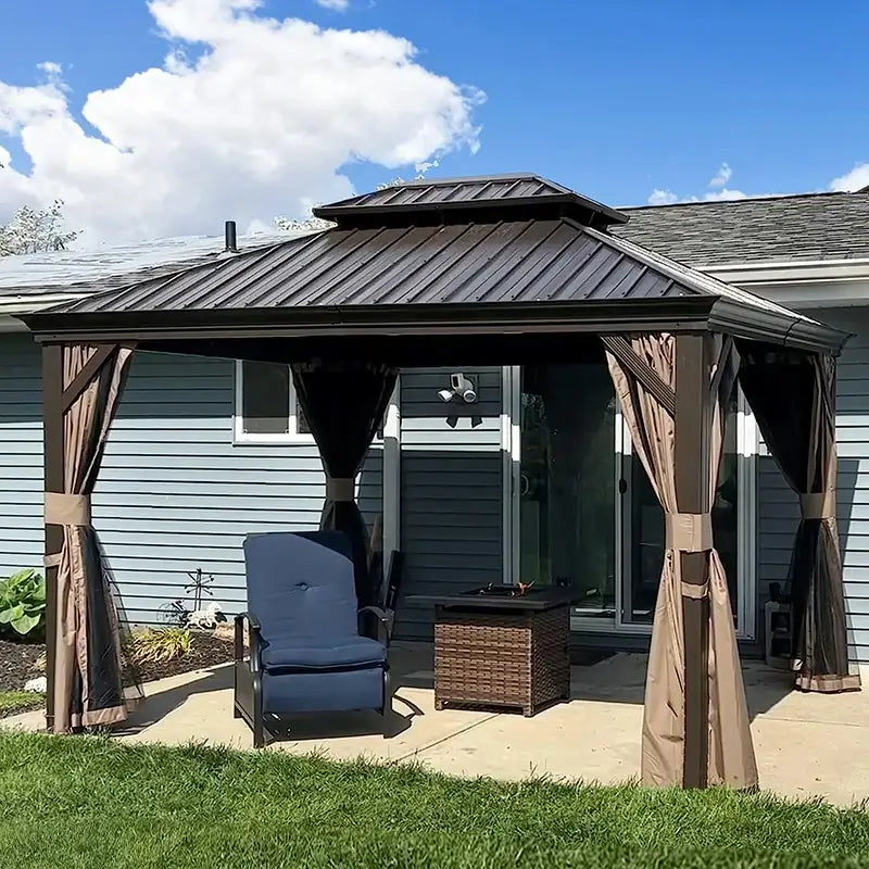 Domi Outdoor Living Hardtop Gazebo#size_10'x12'