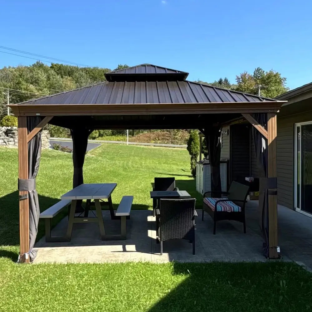 Domi Outdoor Living Hardtop Gazebo#size_10'x14'