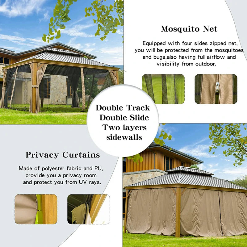 Domi Outdoor Living Hardtop Gazebo#size_10'x14'
