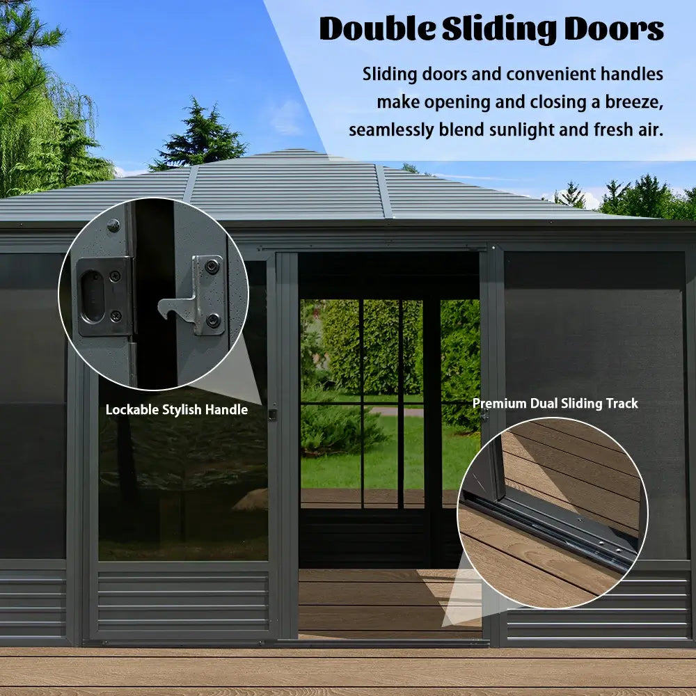 domi all season sunroom with double sliding doors#size_11.2'x14.6'