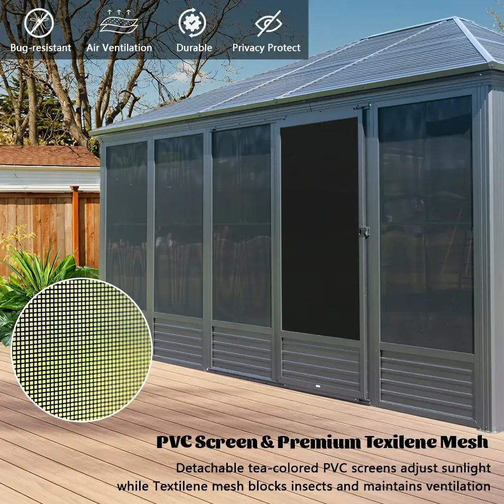 domi all season sunroom with double sliding doors#size_13'x16.5'