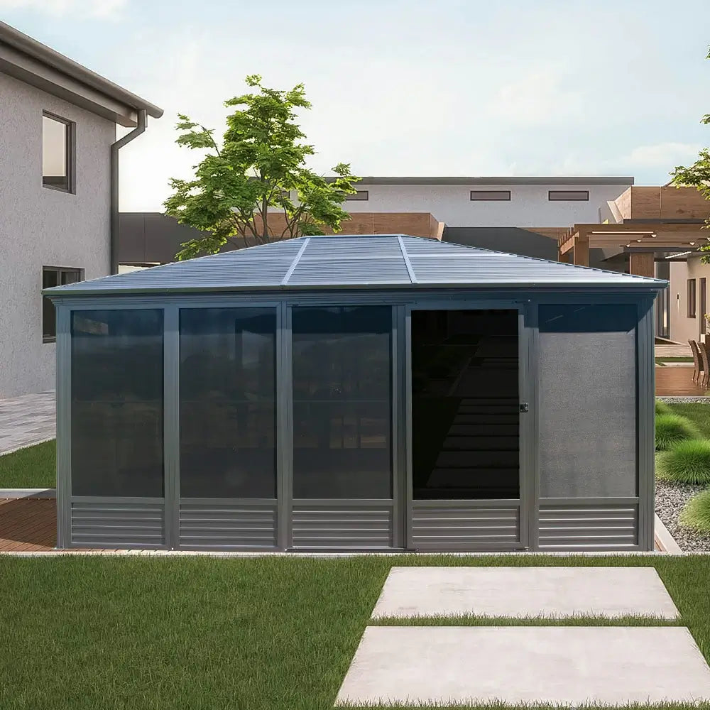 domi all season sunroom with double sliding doors#size_13'x16.5'