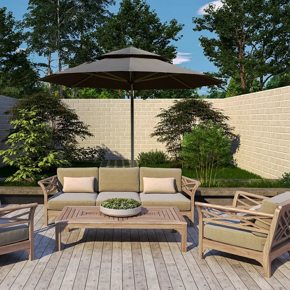 Domi Outdoor Living cantilever umbrella with foot pedal#color_Gray