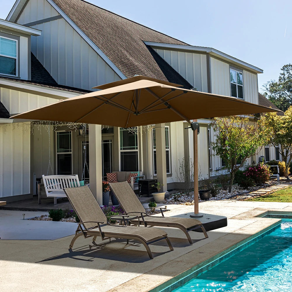 domi cantilever umbrella wood grain#color_Beige