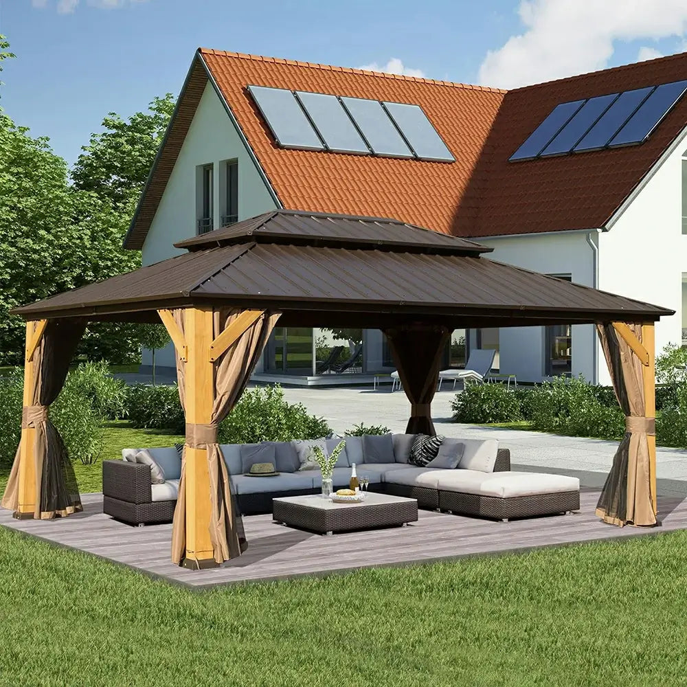 Domi Outdoor Living wood gazebo#size_12' x 16'