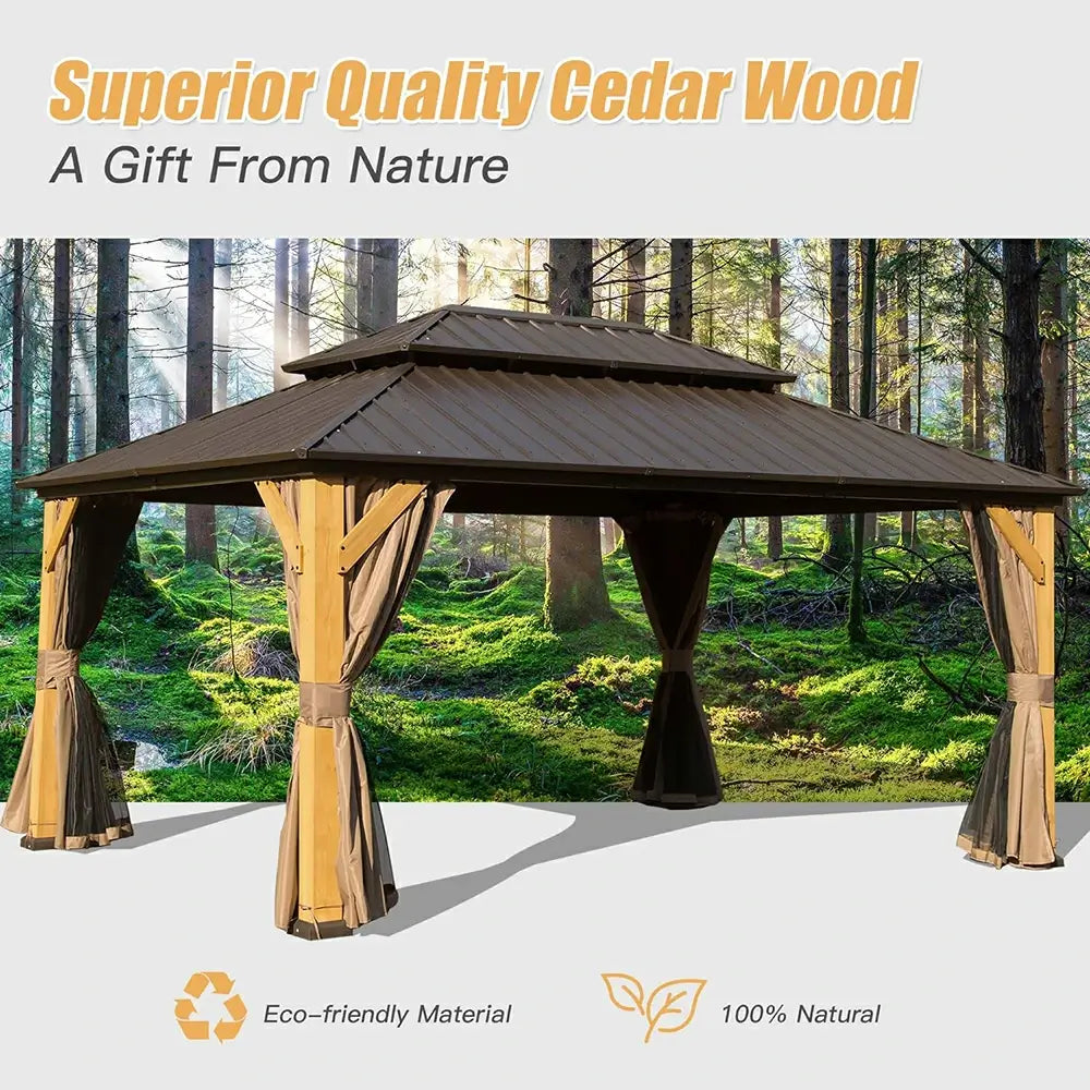 Domi Outdoor Living wood gazebo#size_12' x 16'