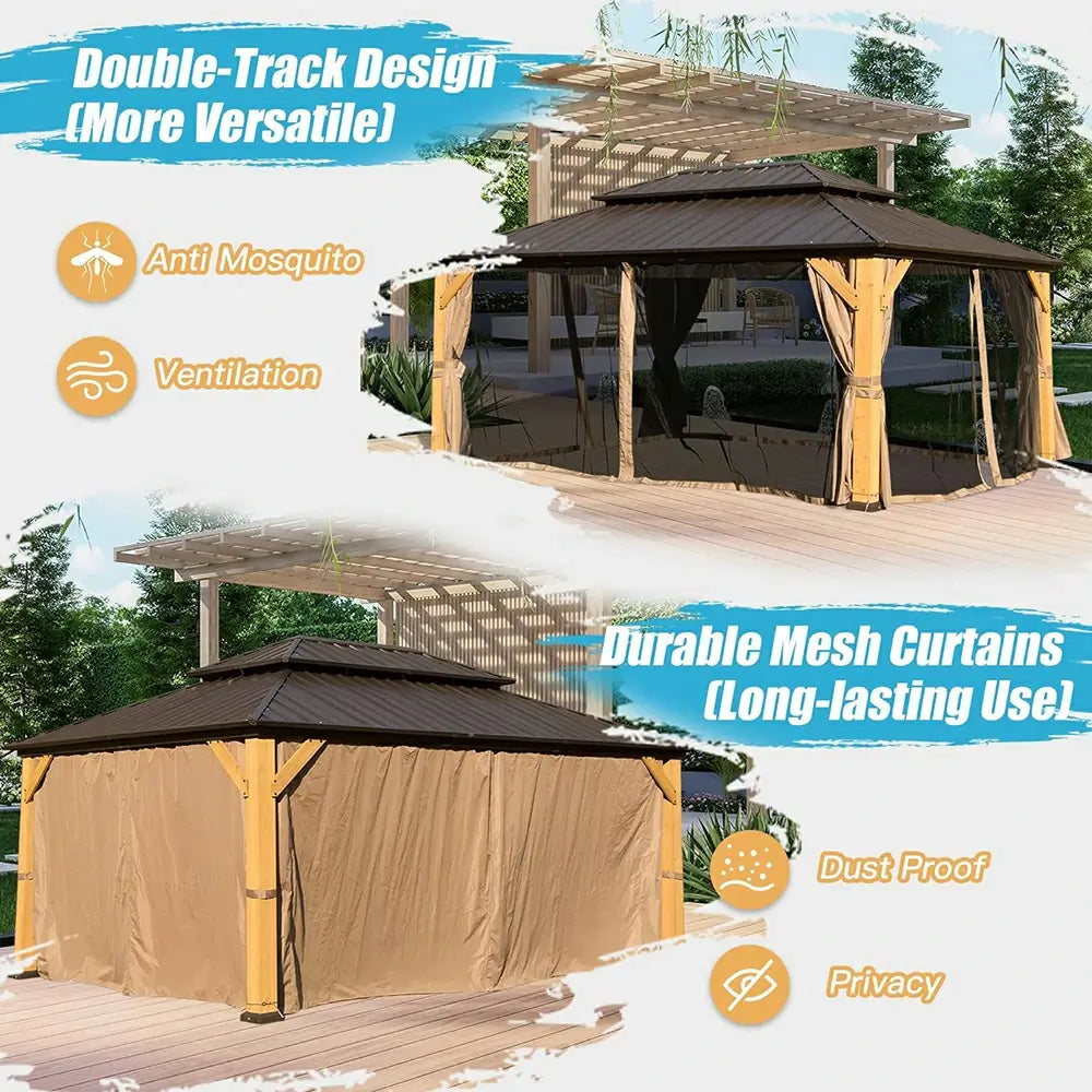 Domi Outdoor Living wood gazebo#size_12' x 16'