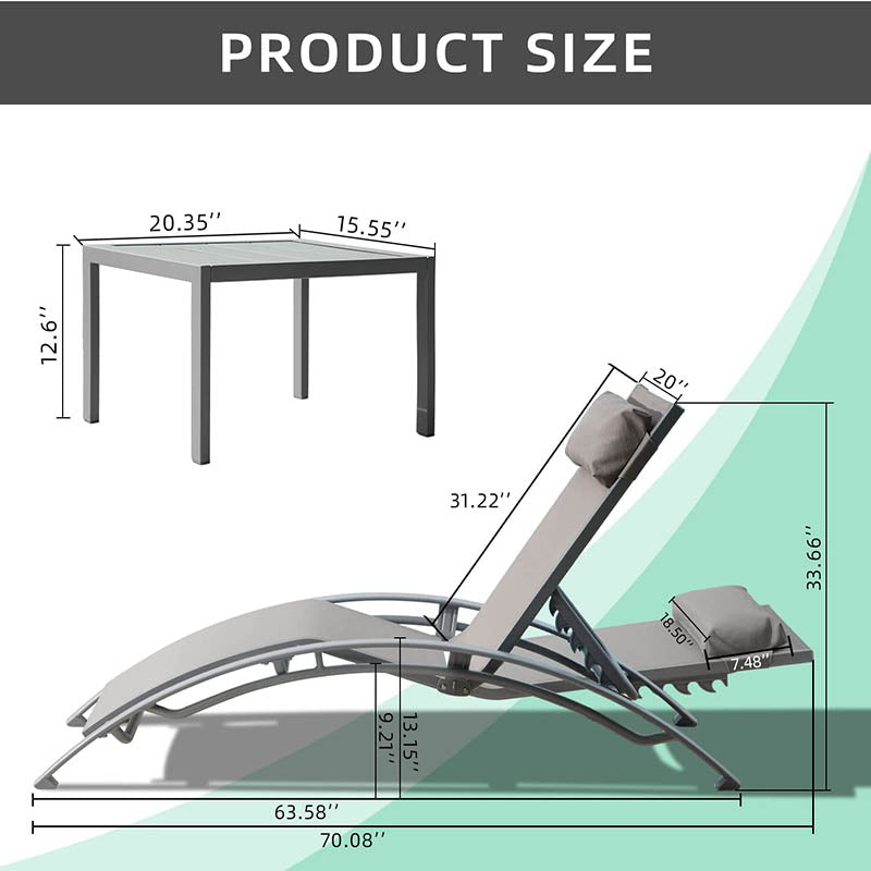 Domi Outdoor Living Lounge Chair#color_gray