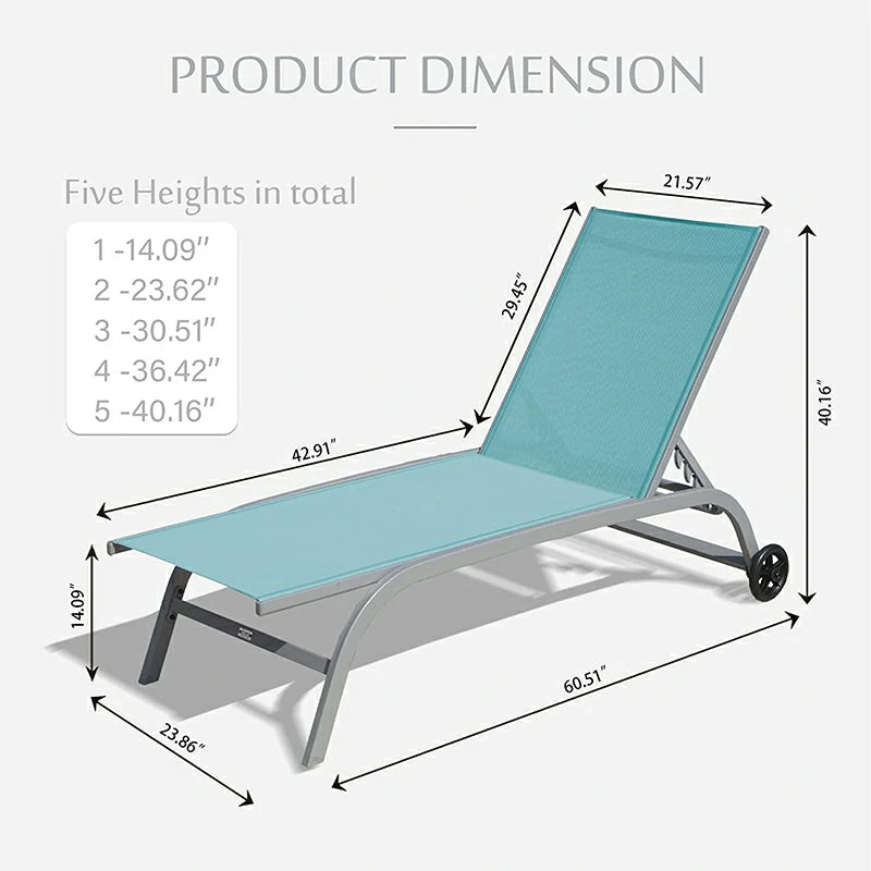 Domi Outdoor Living chaise lounge#color_turquoise blue