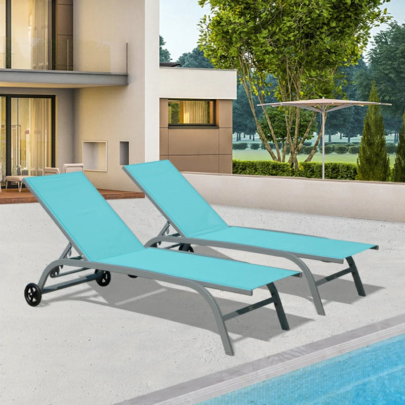 Domi Outdoor Living chaise lounge#color_turquoise blue