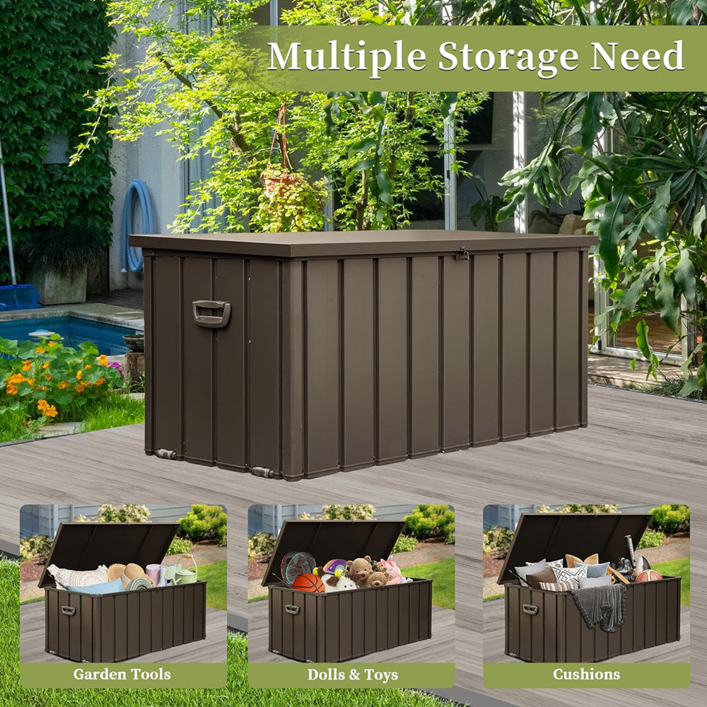 Domi Outdoor Living Deck Box Waterproof, Organization and Storage for Patio  Furniture and Garden Tools