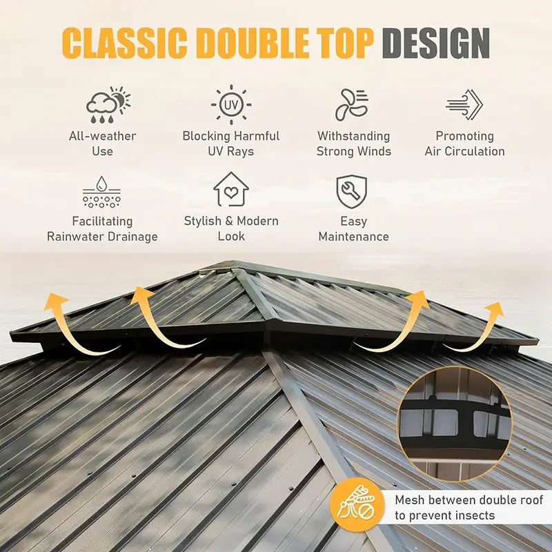 Domi Outdoor Living Hardtop Gazebo#size_14'x20'
