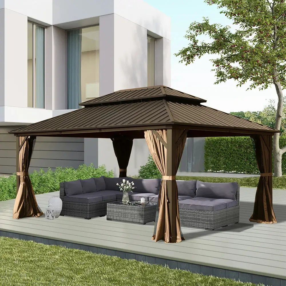 Domi outdoor living Hardtop gazebo#size_12'x14'