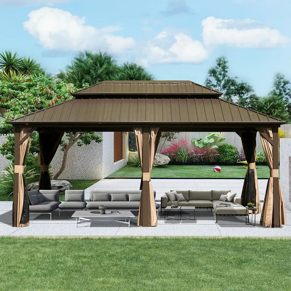 Domi outdoor living Hardtop gazebo#size_12'x20'