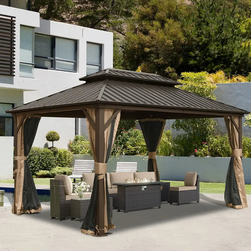 Domi outdoor living Hardtop gazebo#size_10'x12'