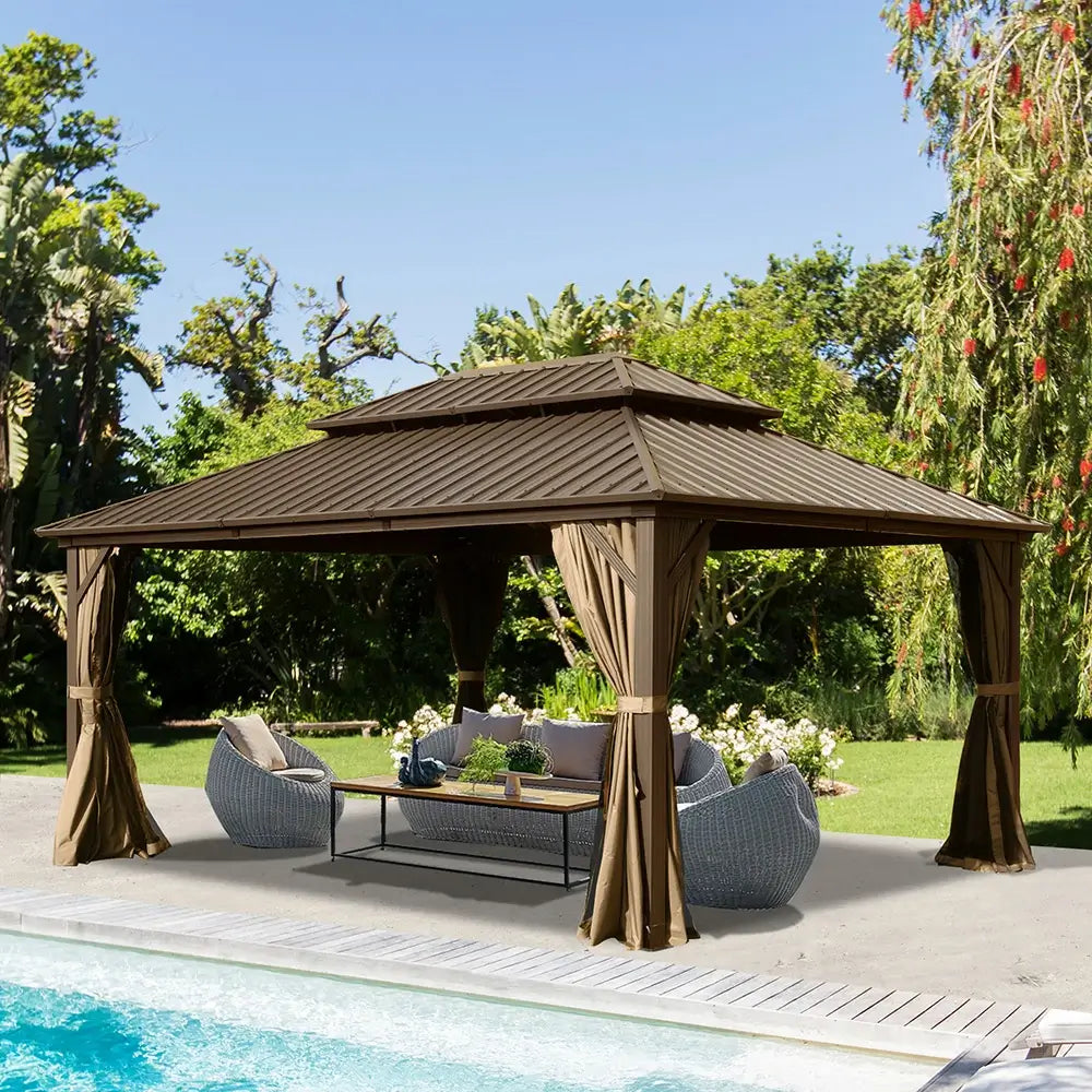 Domi outdoor living Hardtop gazebo#size_10'x14'