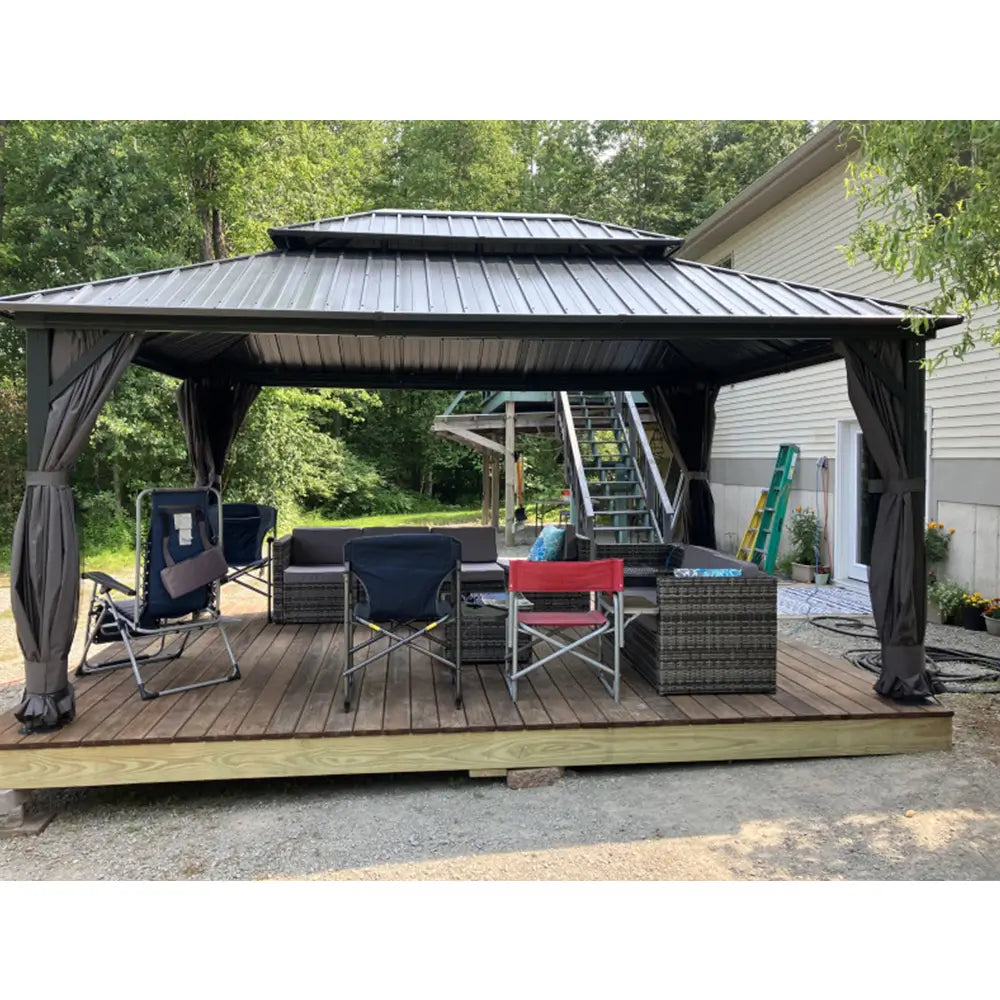 Domi outdoor living Hardtop gazebo#size_10'x14'