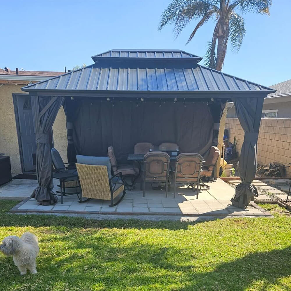 Domi outdoor living Hardtop gazebo#size_10'x14'