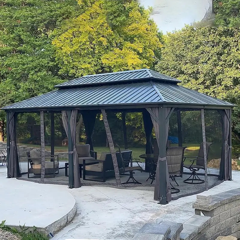 Domi outdoor living Hardtop gazebo#size_12'x20'