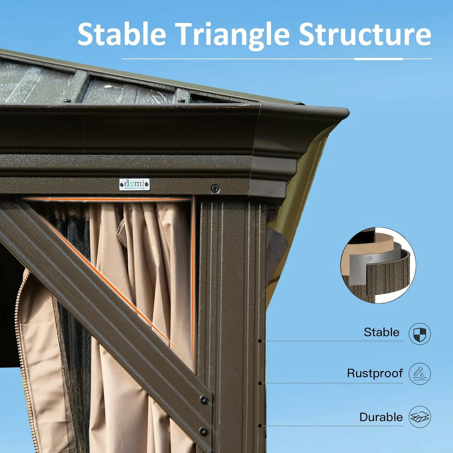 Domi outdoor living Hardtop gazebo#size_10'x13'