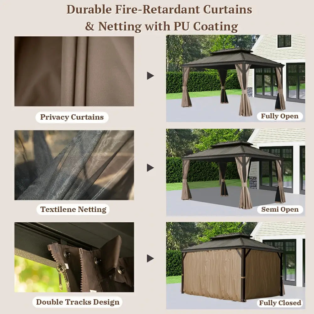 Domi outdoor living Hardtop gazebo#size_11'x13'