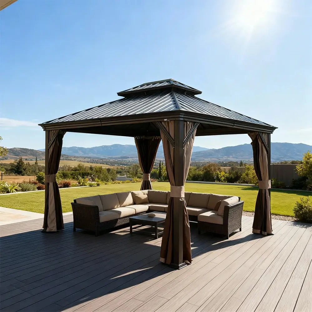 Domi outdoor living Hardtop gazebo#size_11'x13'