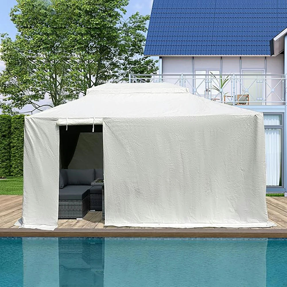 hardtop gazebo#size_12' x 14'-Double roof