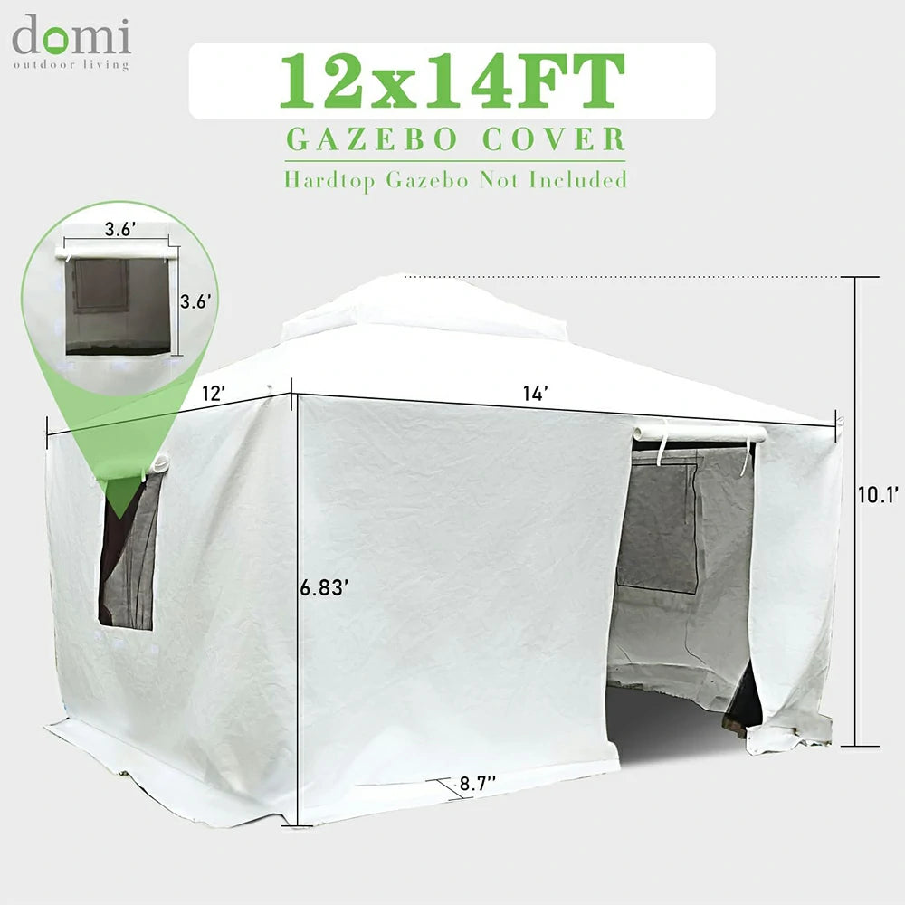 hardtop gazebo#size_12' x 14'-Double roof