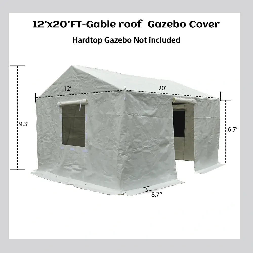 hardtop gazebo#size_12'x20'Gable roof