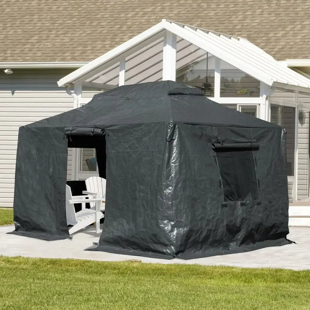 hardtop gazebo#size_12'x14' Double roof
