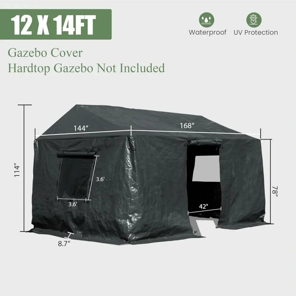 hardtop gazebo#size_12'x14'Gable roof
