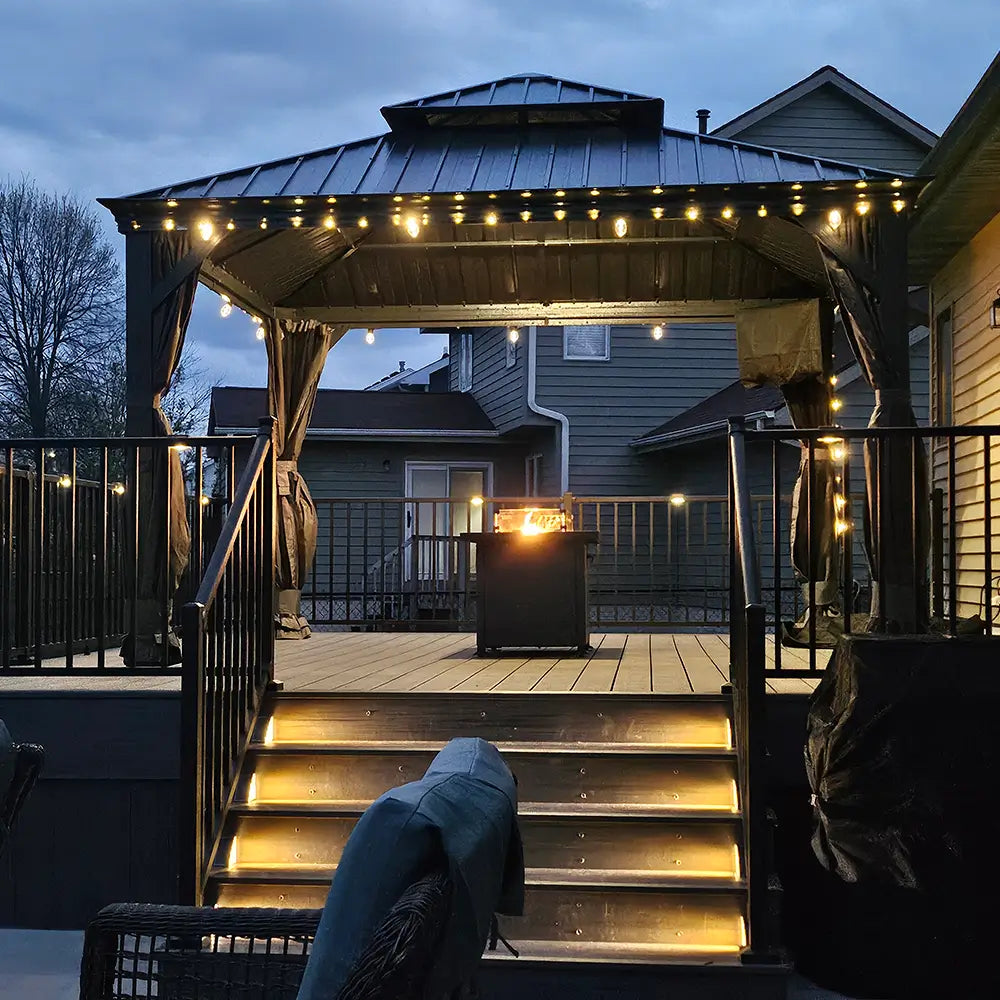 Domi Outdoor Living hardtop gazebo gray#size_12'x12'