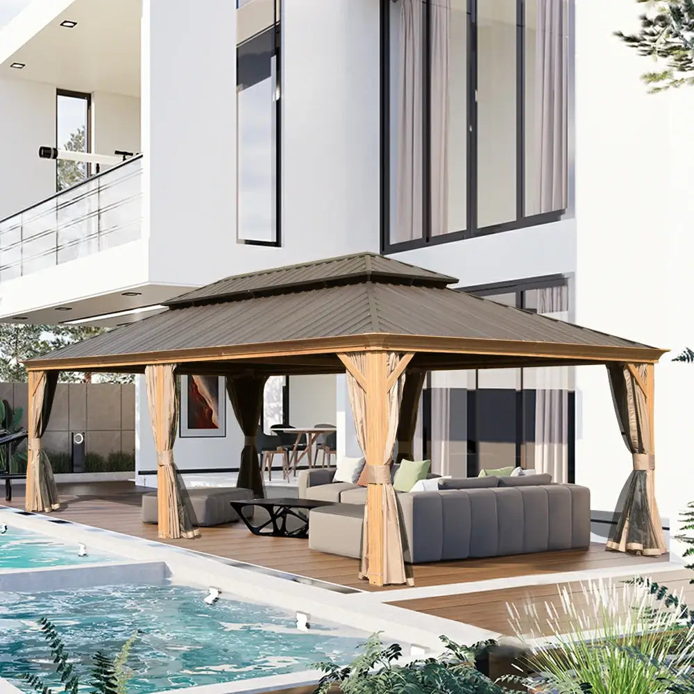 Domi Outdoor Living Hardtop Gazebo#size_14'x24'