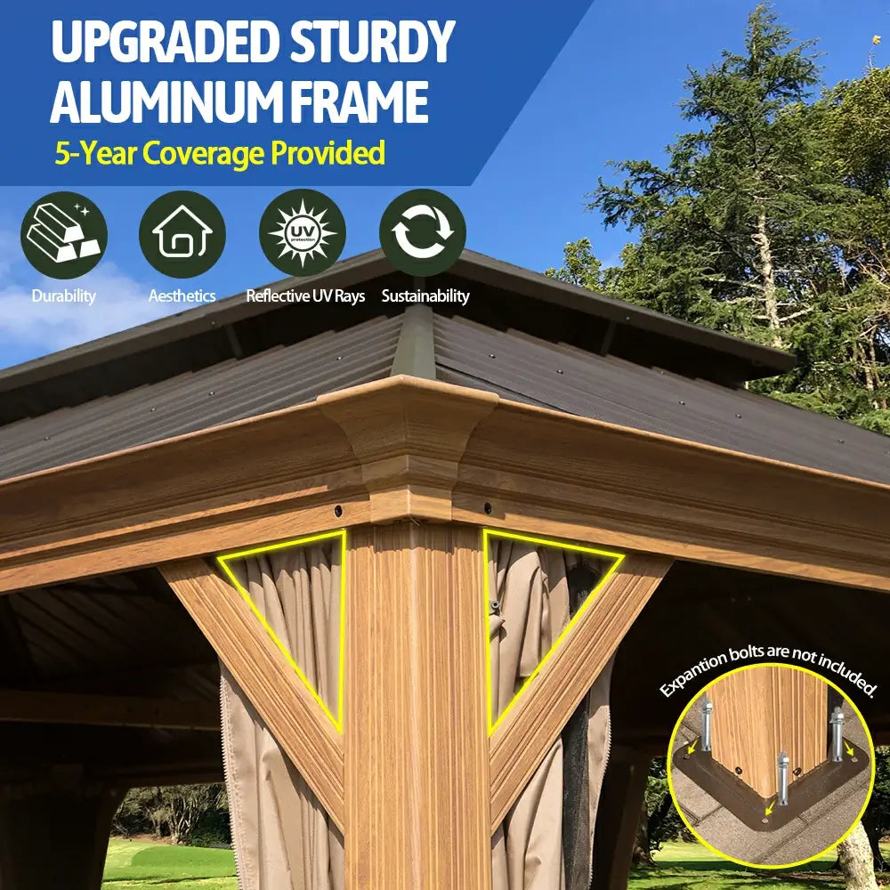 Domi Outdoor Living Hardtop Gazebo#size_14'x24'