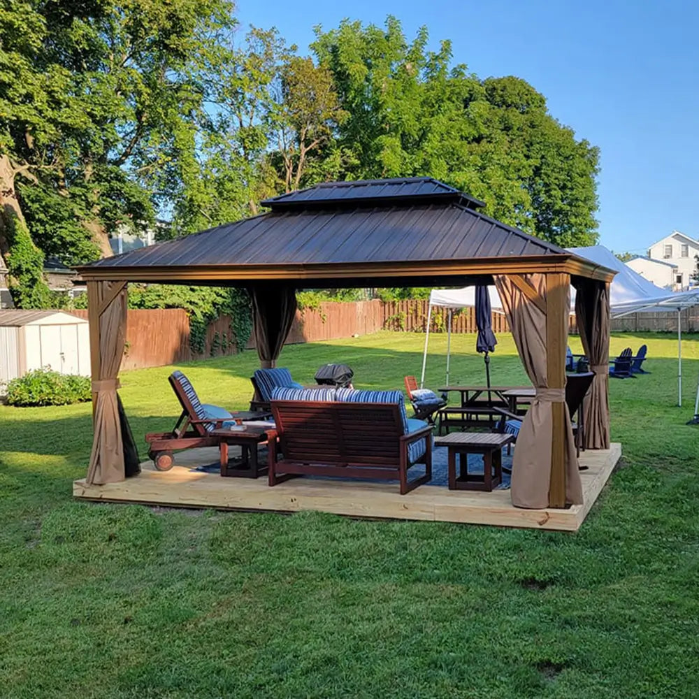 Domi Outdoor Living Hardtop Gazebo#size_12'x16'