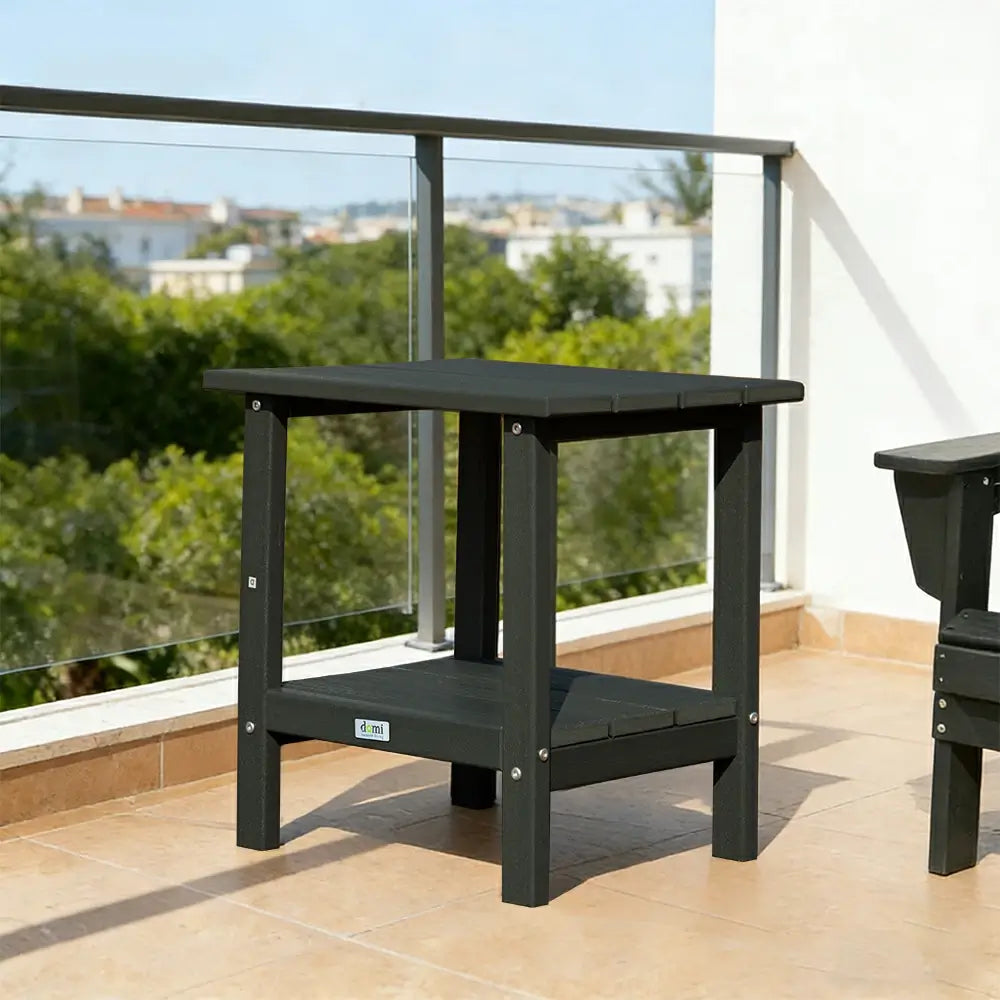 Domi Outdoor Living HDPE Side Table#color_black