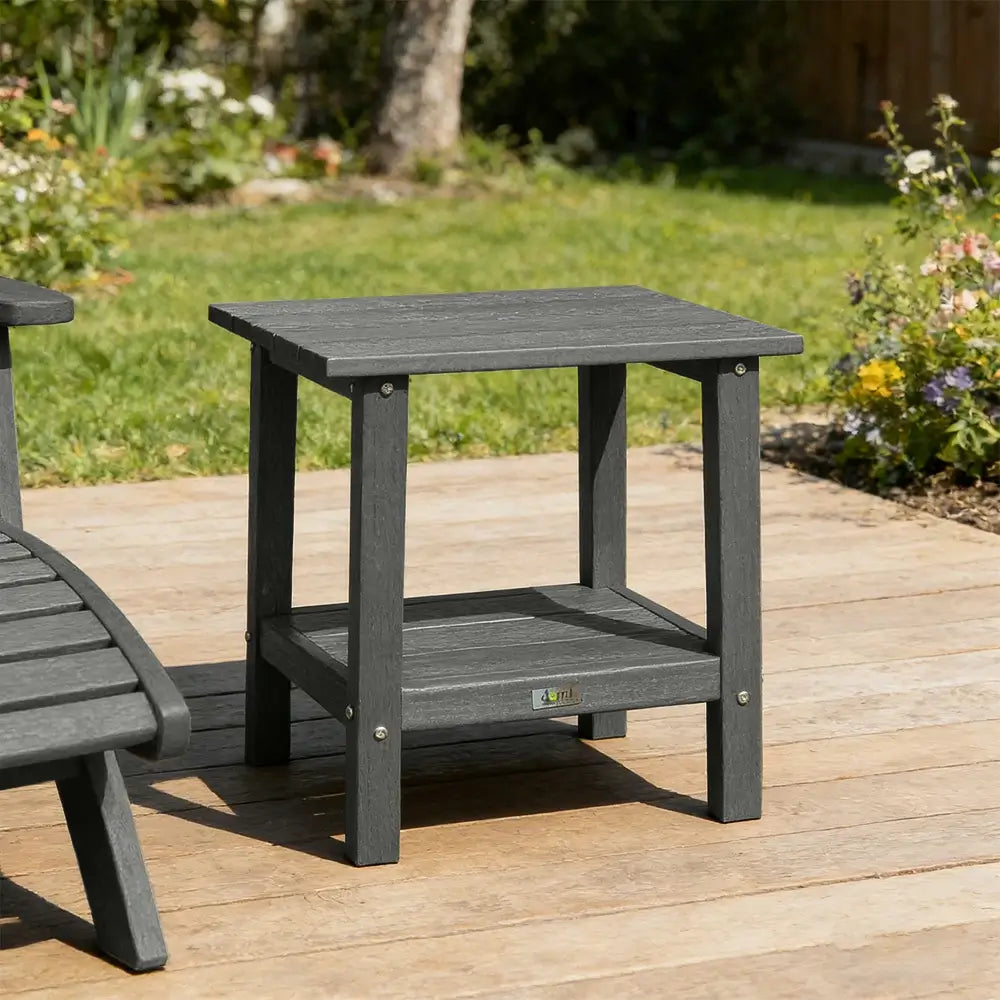 Domi Outdoor Living HDPE Side Table#color_gray